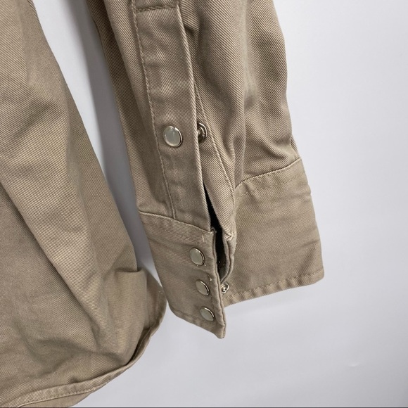 Walls Workwear Khaki Snap Front Men's Size 17.5 X-Long - Picture 5 of 7